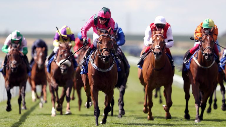 Oxted ridden by jockey Cieren Fallon wins the Darley July Cup