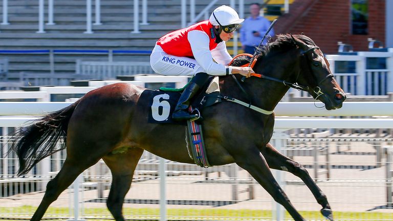 Glamorous Anna ridden by jockey William Cox wins the Mirabeau En Provence Handicap