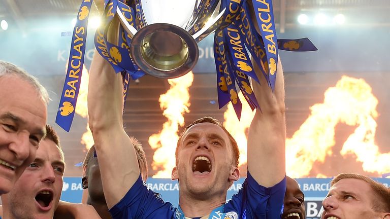 xxxx during the Barclays Premier League match between Leicester City and Everton at The King Power Stadium on May 7, 2016 in Leicester, United Kingdom.