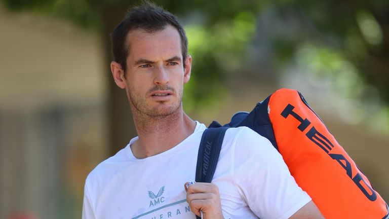 Andy Murray of Union Jacks looks on during day four of the St. James's Place Battle Of The Brits Team Tennis at National Tennis Centre on July 30, 2020 in London, England