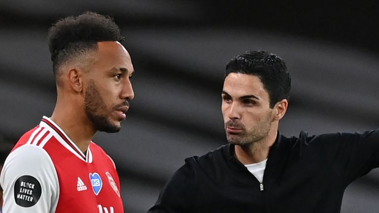 Mikel Arteta says Pierre-Emerick Aubameyang is in 'the perfect place for him'