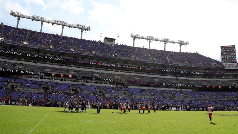 A general view during the fourth quarter of the Baltimore Ravens and Cleveland Browns game at M&T Bank Stadium on September 29, 2019 in Baltimore, Maryland