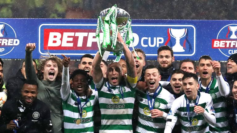 Celtic beat Rangers in last season's Betfred Cup final