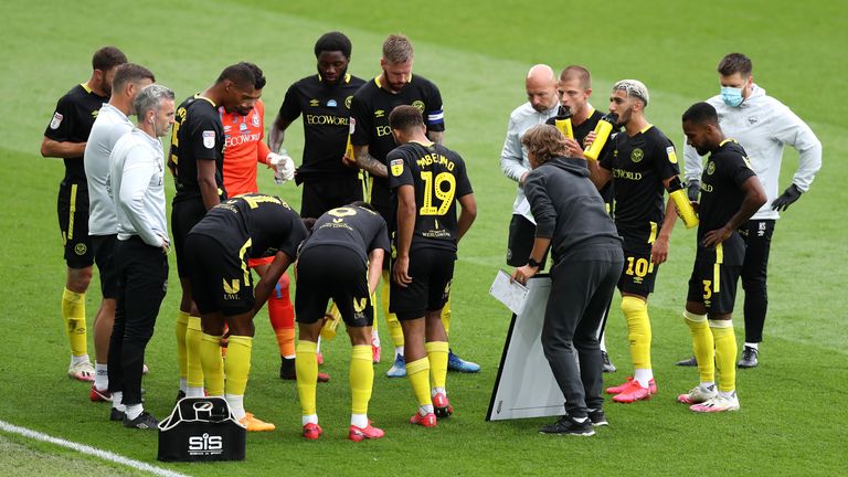 Frank's decision to bring his tactics board onto the field during drinks breaks since the restart has divided opinion