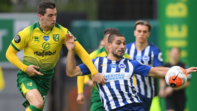 Action from Norwich vs Brighton