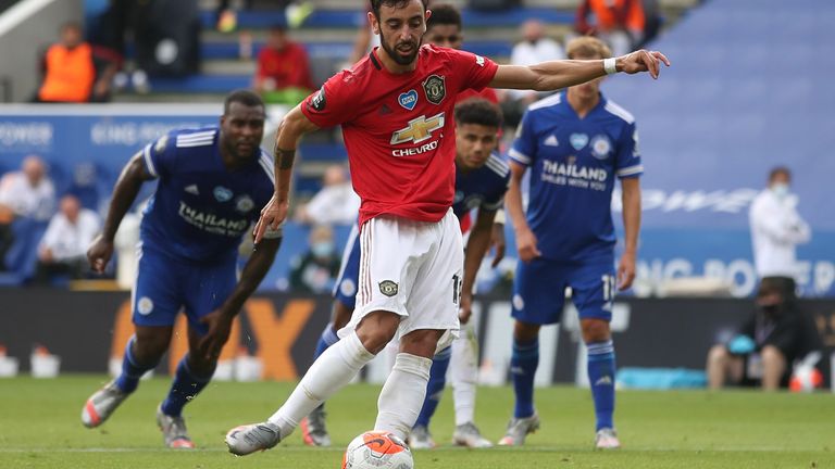 Bruno Fernandes opened the scoring in the 2-0 win