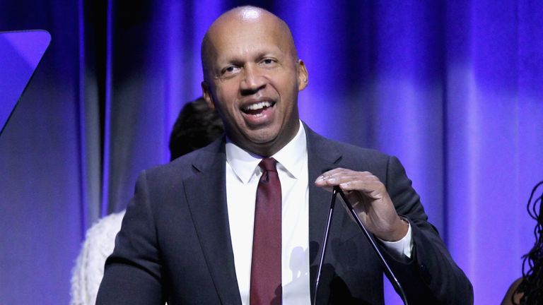 Bryan Stevenson speaks onstage at the NAACP LDF 32nd National Equal Justice Awards Dinner