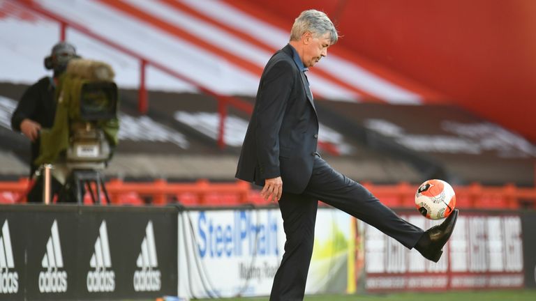 Ancelotti shows he still has close control of the ball at Bramall Lane