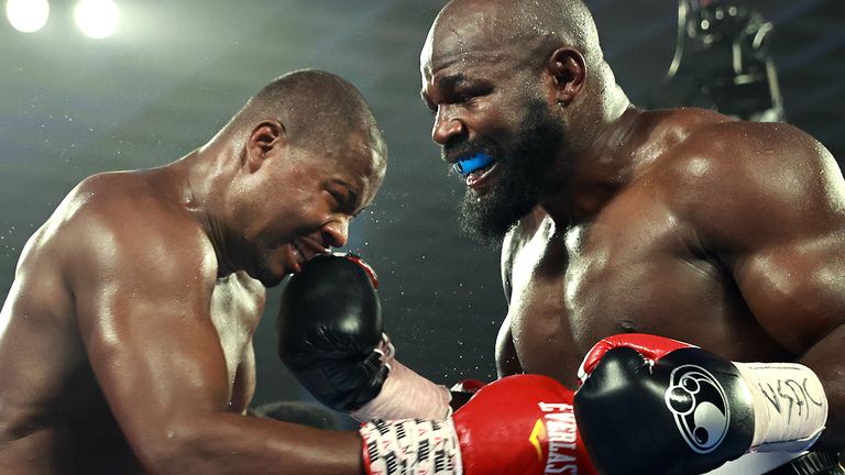 Takam (right) beat Forrest
