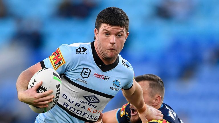 Chad Townsend looks to get past Keegan Hipgrave