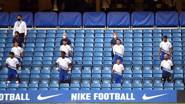 Chelsea substitutes social distancing in the stands
