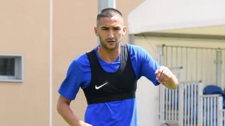 Hakim Ziyech has began 'pre-season' training with Chelsea. Picture credit: Chelsea FC