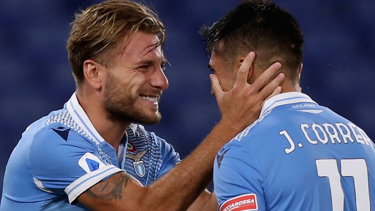 Ciro Immobile and Joaquin Correa both scored for Lazio