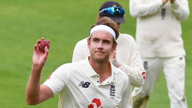 Stuart Broad leads England off after taking 6-31 against West Indies at Old Trafford