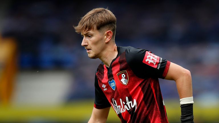 Bournemouth winger David Brooks in action against Everton in the Premier League