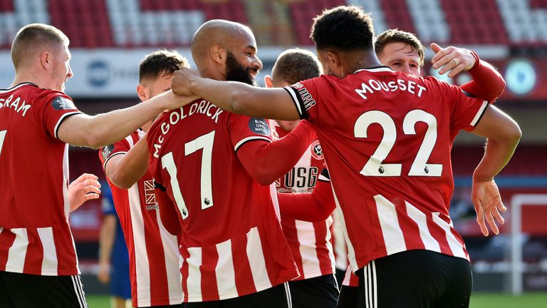 Sheffield United have won four consecutive home top-flight matches for the first time since March 1991