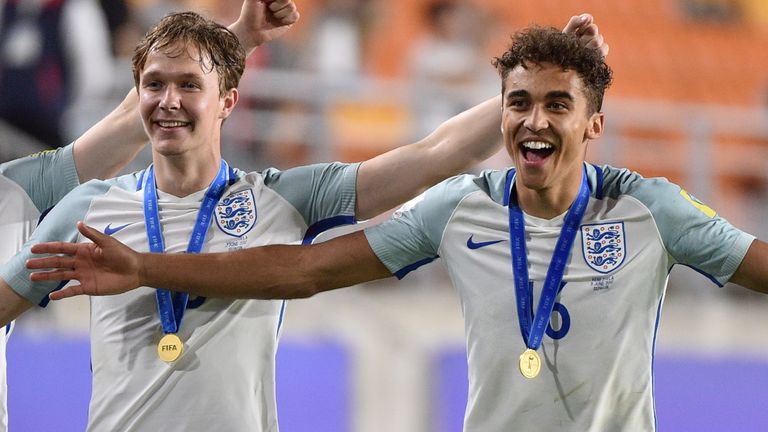 Dominic Calvert-Lewin and Kieran Dowell were both part of England's Under-20 World Cup success