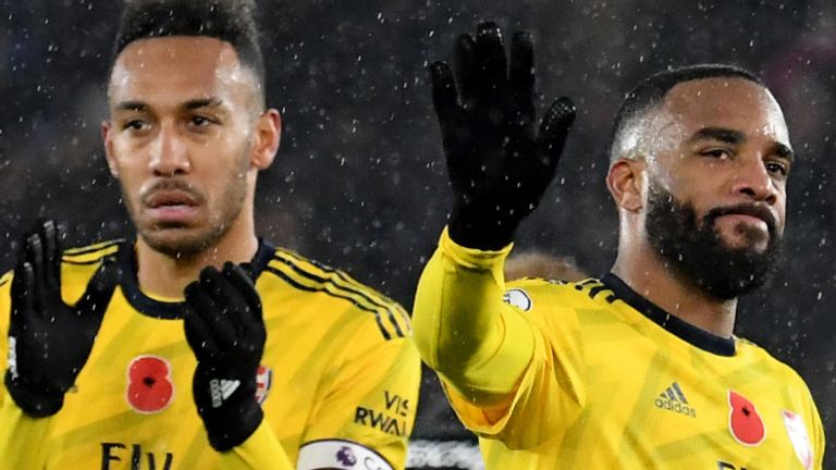 Alexandre Lacazette (right) and Pierre-Emerick Aubameyang