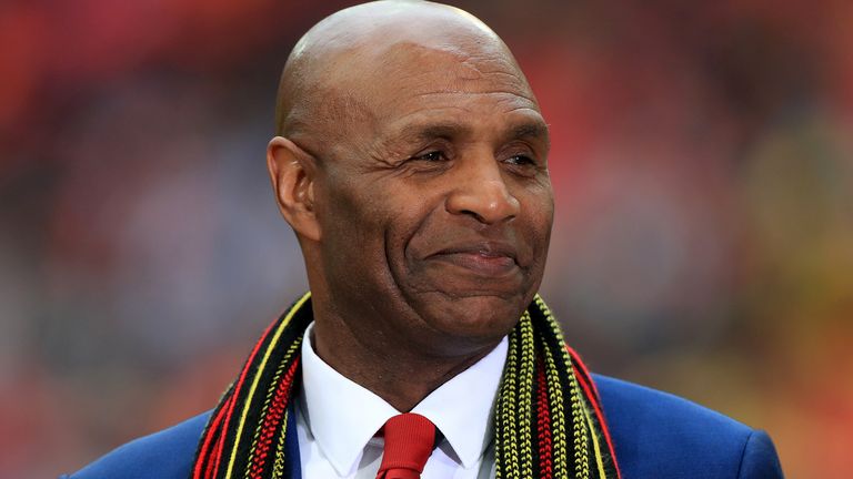 Luther Blissett pitchside during the 2019 FA Cup Final at Wembley