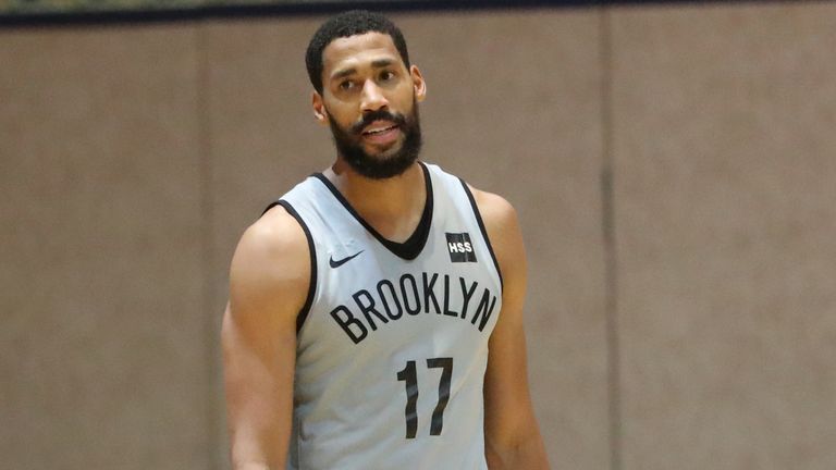 Garrett Temple pictured during a Brooklyn Nets practice in Orlando