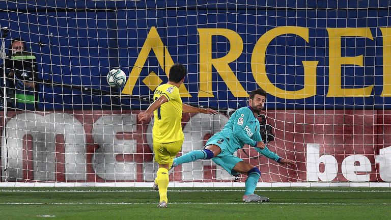 Gerard Moreno netted his 17th goal of the season for Villarreal - but was taken off at half-time