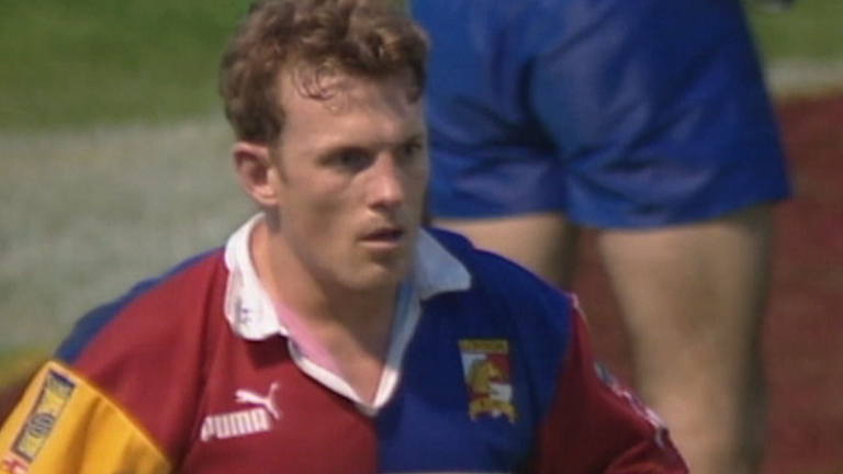 Greg Barwick thinks he's scored for London Broncos against Canberra Raiders