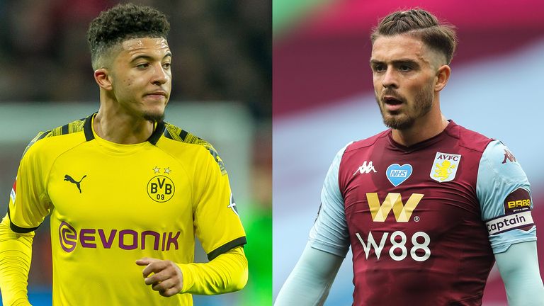 Jadon Sancho and Jack Grealish have been linked with Manchester United