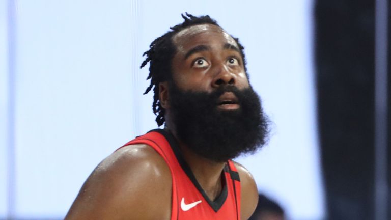 James Harden in action for the Houston Rockets against the Memphis Grizzlies