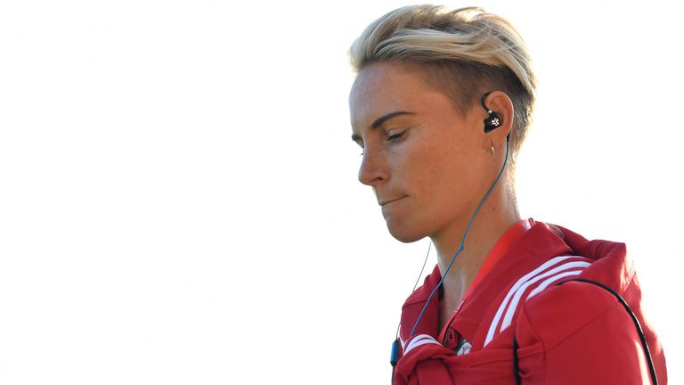 NEWPORT, WALES - AUGUST 31: Jessica Fishlock of Wales arrives before the Women's World Cup qualifier between Wales Women and England Women at Rodney Parade on August 31, 2018 in Newport, Wales. (Photo by Dan Mullan/Getty Images)