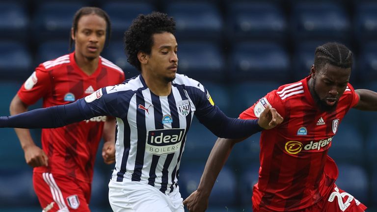 Matheus Pereira and Josh Onomah in action during West Brom vs Fulham