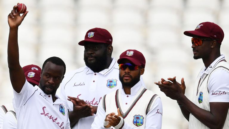 Kemar Roach takes 200th Test wicket
