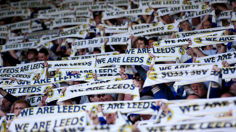 LEEDS, ENGLAND - MAY 15:  of Leeds United of Derby County during the Sky Bet Championship Play-off Semi Final, second leg match between Leeds United and Derby County at Elland Road on May 15, 2019 in Leeds, England. (Photo by Alex Livesey/Getty Images)