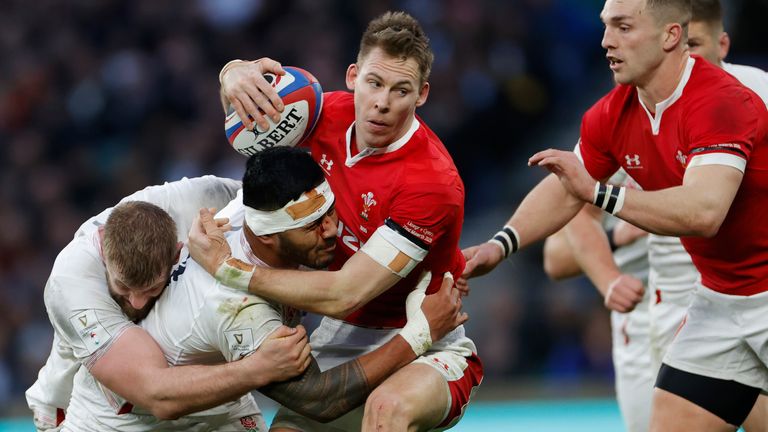 Liam Williams in action for Wales against England