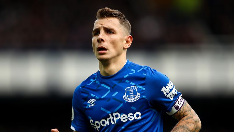 Lucas Digne has hopes Everton can compete for a Champions League spot in 2020/21 - and hasn't given up on Europe this season