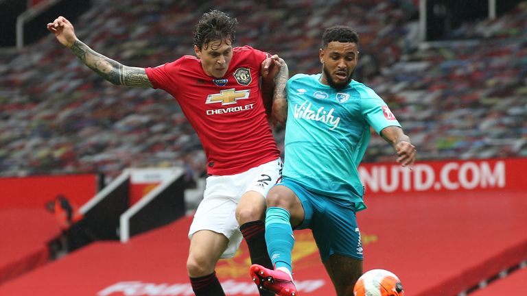 Victor Lindelof was replaced owing to a back injury