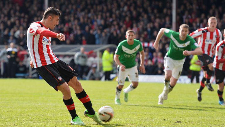 Marcello Trotta's missed penalty in a final day clash with Doncaster cost Brentford promotion to the Championship in 2013