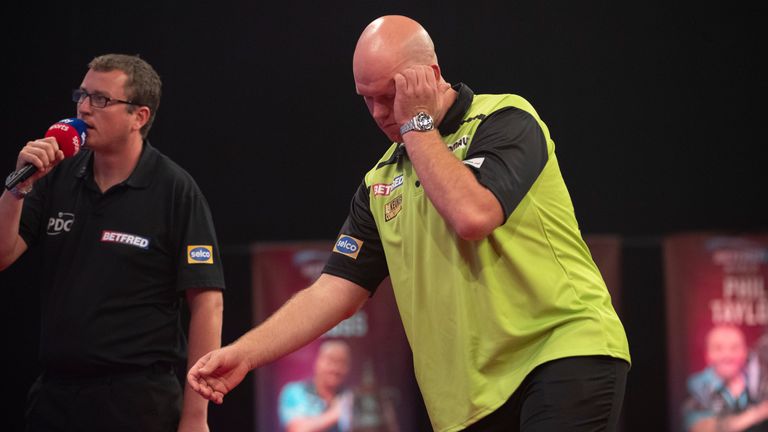 Van Gerwen crached out before the quarter-finals of the World Matchplay for the third year in succession