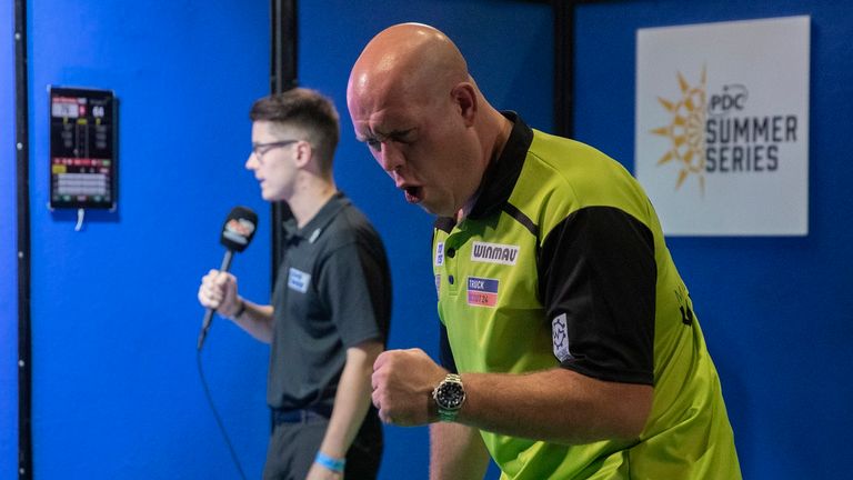 Van Gerwen celebrates his victory