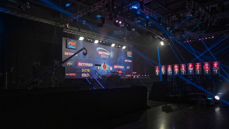 The Marshall Arena in Milton Keynes for the 2020 World Matchplay 
