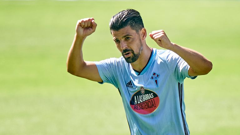 Former Manchester City winger Nolito put Celta ahead