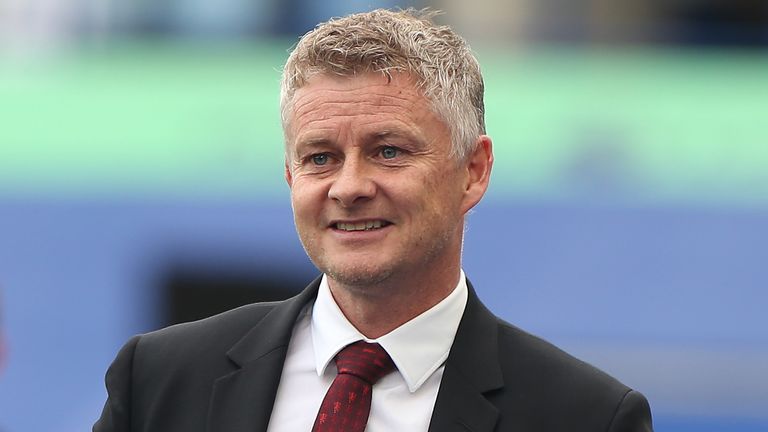 Ole Gunnar Solskjaer watches on as Manchester United face Leicester City
