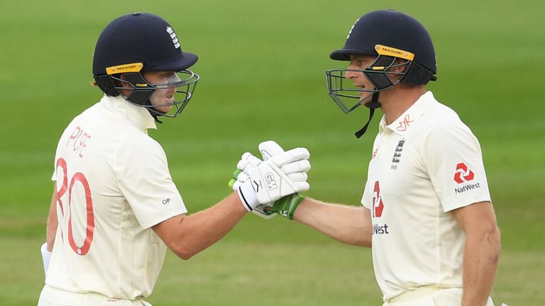 Ollie Pope and Jos Buttler, England, Test vs West Indies at Old Trafford