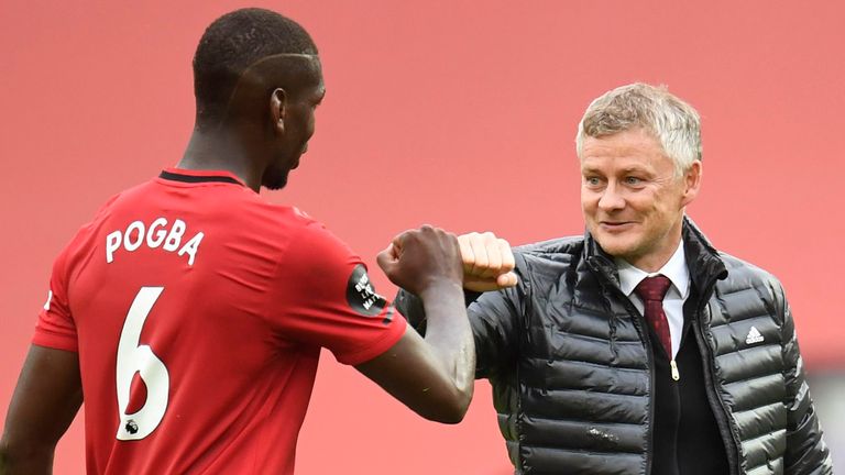 Paul Pogba and Ole Gunnar Solskjaer