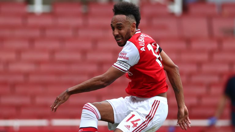 Pierre-Emerick Aubameyang put Arsenal ahead after Tim Krul's error