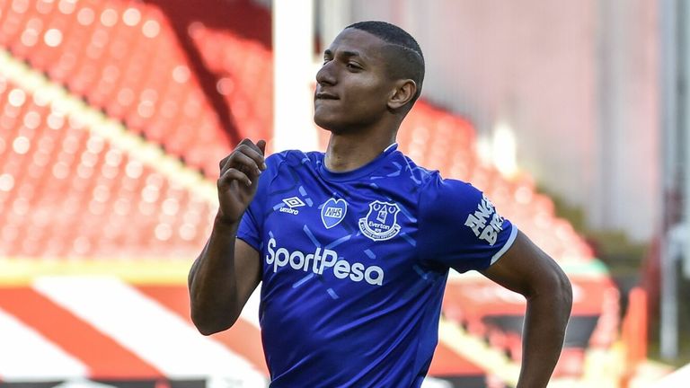 Richarlison matched his tally from 2018/19 of 13 Premier League goals for the season with his header at Bramall Lane
