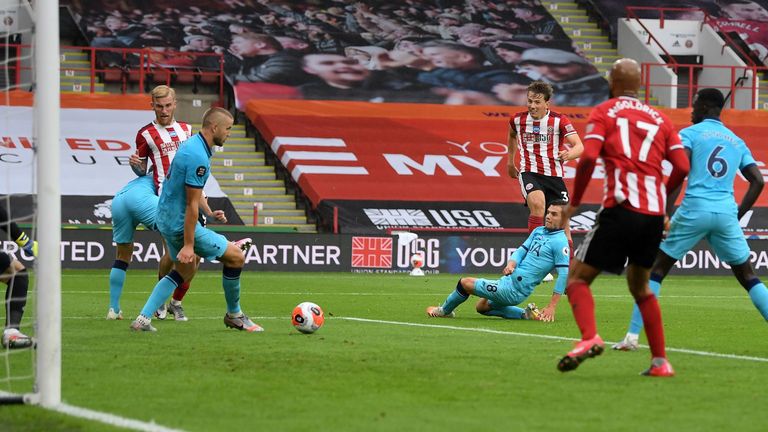 Sander Berge scores against Tottenham