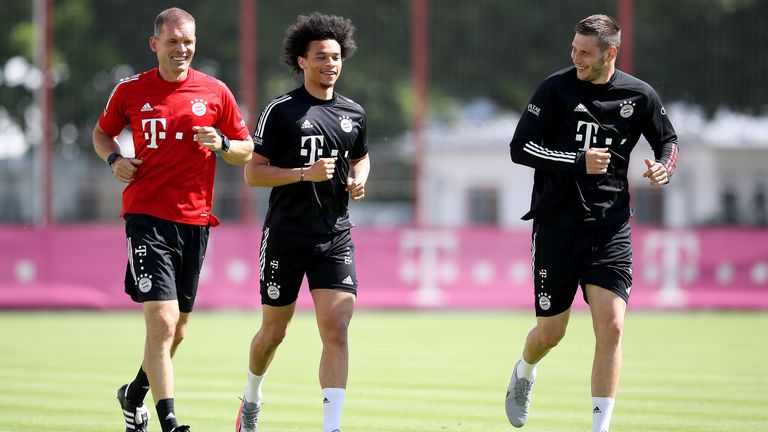 Sane has begun training with Bayern Munich