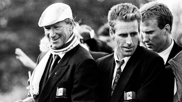 Sir Jack Charlton and Mick McCarthy on an open top bus from Dublin Airport to College Green in Dublin city centre on their arrival home for a homecoming reception after the 1990 World Cup