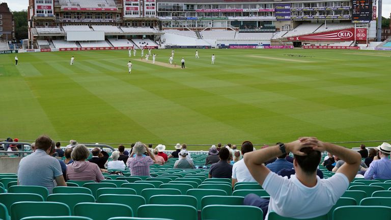 1,000 spectators have been allowed into The Oval as part of the first trial to return fans to live sport