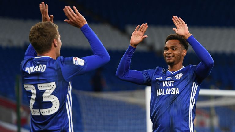 Danny Ward and Josh Murphy celebrate